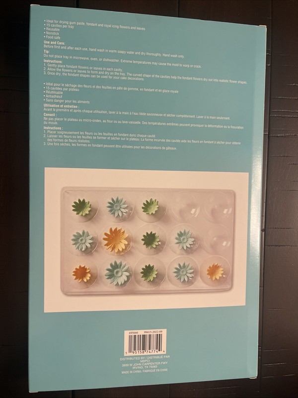2 Pack/30 Cavity Sugar Flower Drying Mold Fondant Shaping Tray Plastic Cake D... gallery