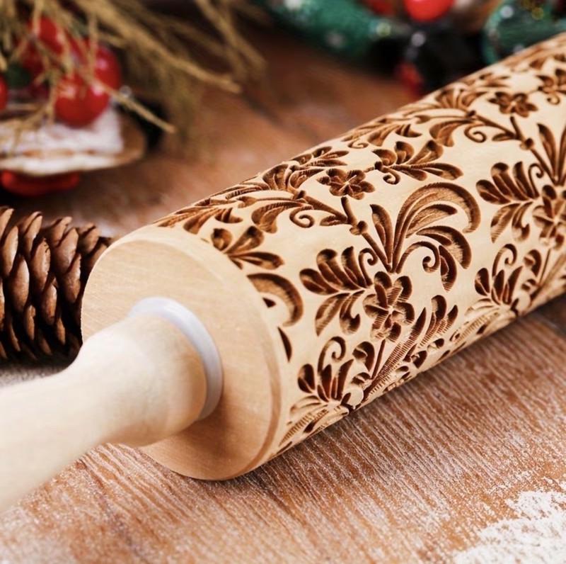 Wooden Rolling Pin for Baking French Tapered Pin for Dough Rolling gallery