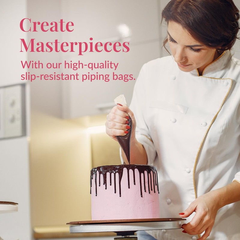 200 PCS Anti Burst Piping Bags 12 Inch Tipless Icing Bags Pastry Supplies gallery