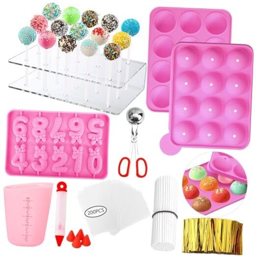 Cake Pop Molds Kit 610PCS Lollipop Cake Pop Maker 610 Pcs Cake Pop Molds Kit