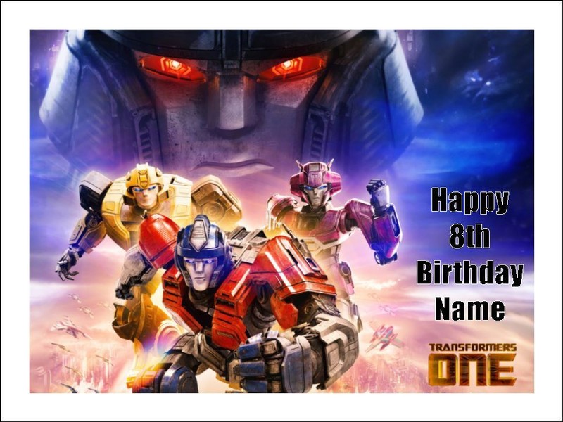 Superhero Transformers One Edible Cake Topper Icing Cake Decoration (3 Sizes)