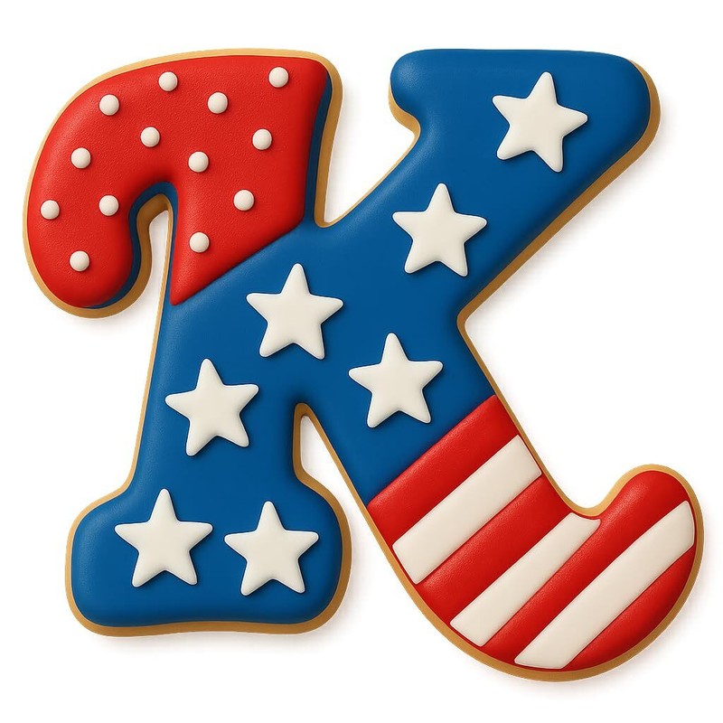 Mighty Gadget Cursive Letter K Cookie Cutter (Random Color) – 4 x 3.21 Inch gallery