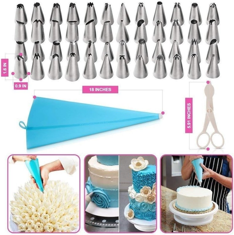 73Pc Cake Decorating Kit Silicone Stainless Steel Baking Supplies Dessert Making gallery