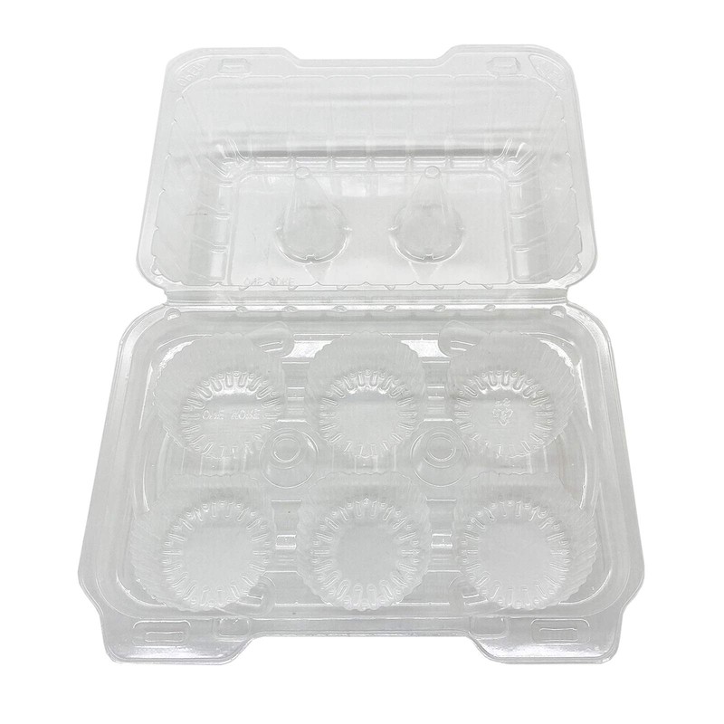 Clear Cupcake Containers,12pc Plastic Disposable High Dome Cupcake Boxes 6 Co... gallery