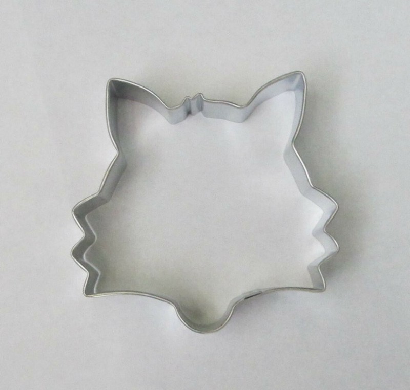 3.75″ Fox Raccoon Head Cookie Cutter Tin Steel Woodland Wild Animal Creature