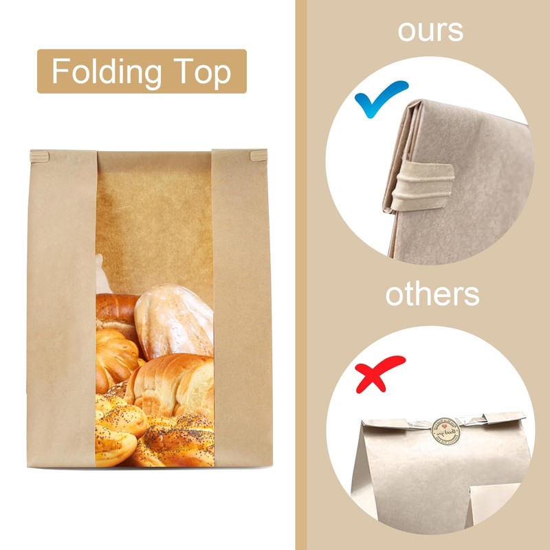 60 Pack Bread Bags for Homemade Bread Sourdough Bread Bags with Tin Strip Lar... gallery