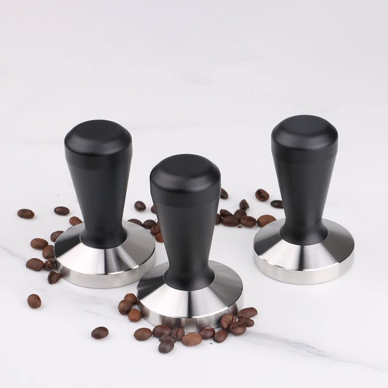 omgogo Stainless Steel Coffee Tamper 49mm Barista Espresso Base 49mm, black gallery