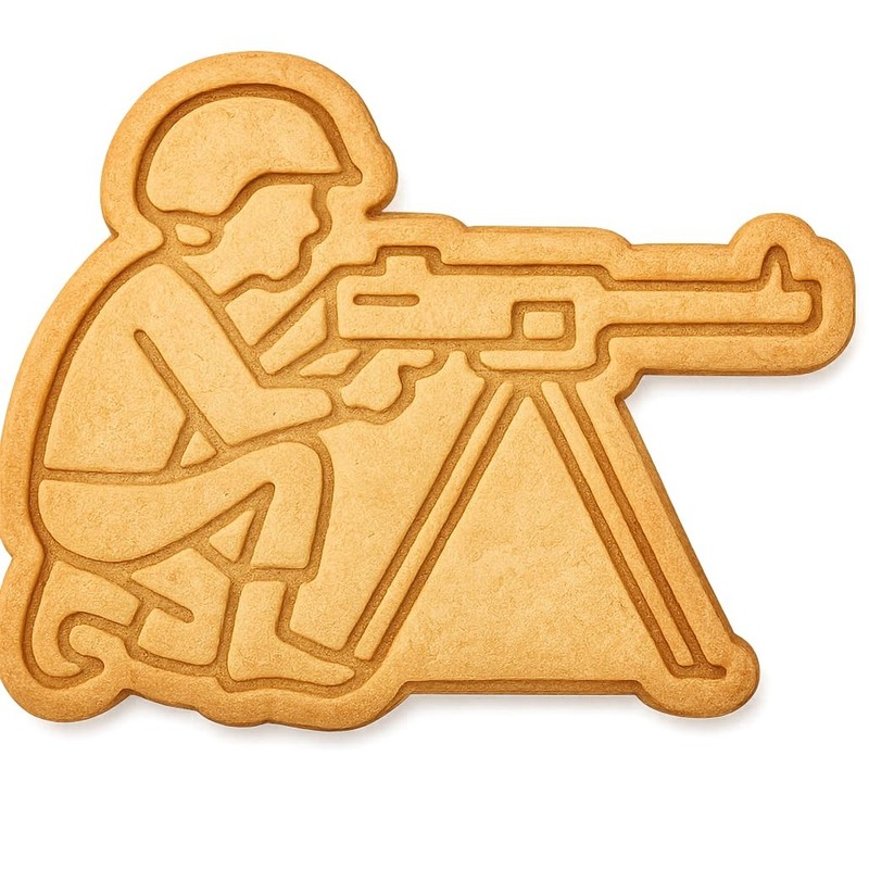 Machine Gunner Cookie Cutter - 4x2.4" Creative Kitchen Design Fun Set gallery