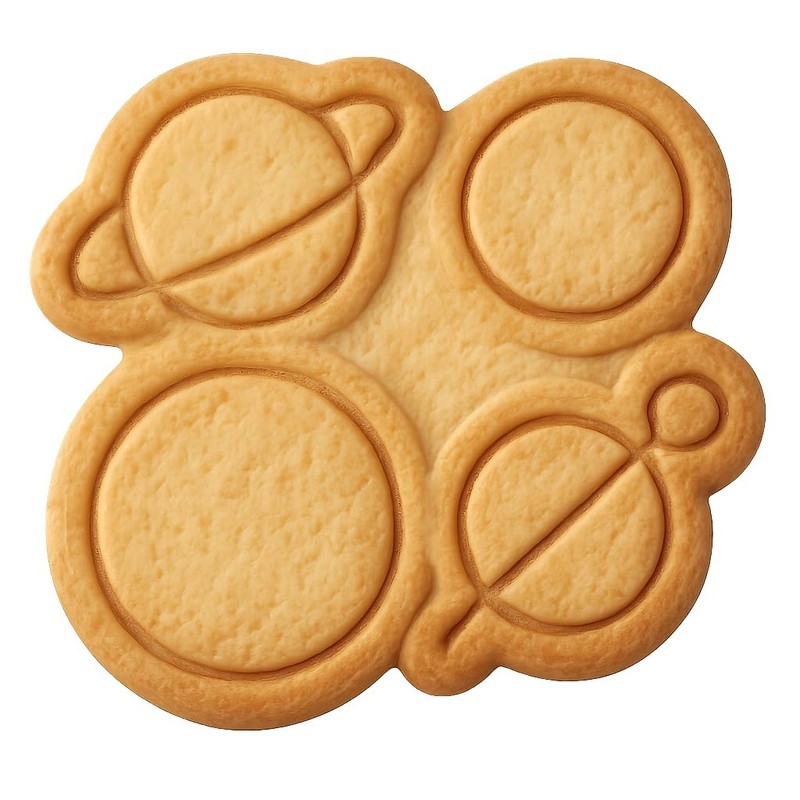 Trans-Neptunian Planets Cookie Cutter & Stamp, Fondant & Clay – 4×3.8