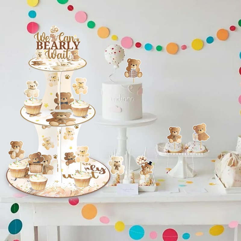 We Can Bearly Wait Baby Shower Decorations - We Can Bearly Wait Cupcake Stand... gallery