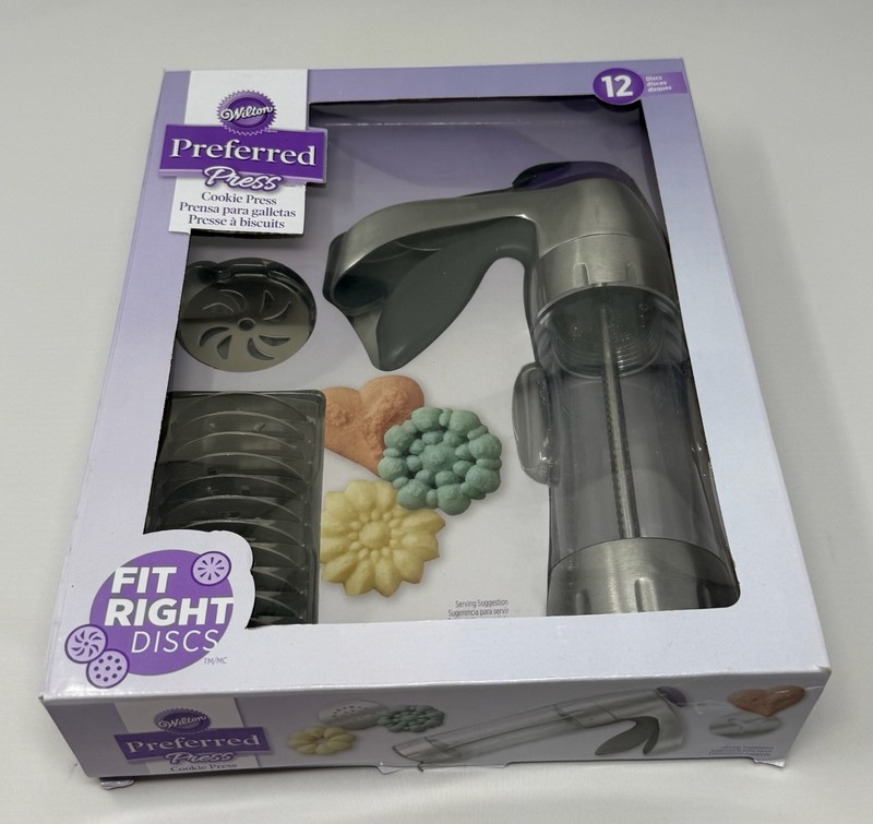 NEW – Wilton Preferred Press Cookie Press w/ 12 Discs