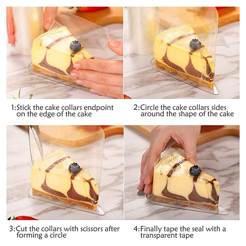Cake Collars 4 x 394inch, Acetate Rolls, Clear Cake Mousse Strips, Transparen... gallery