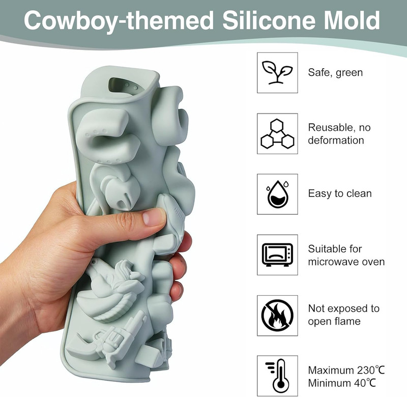Cowboy Chocolate Candy Molds, Cowboy Hat, Cowboy Boot, Horse gallery