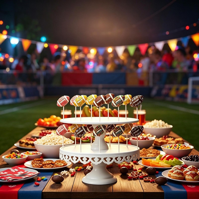 2Pcs 100 Pcs Paper Stick Practical Football Cake Mold Birthday Baking Tool New gallery