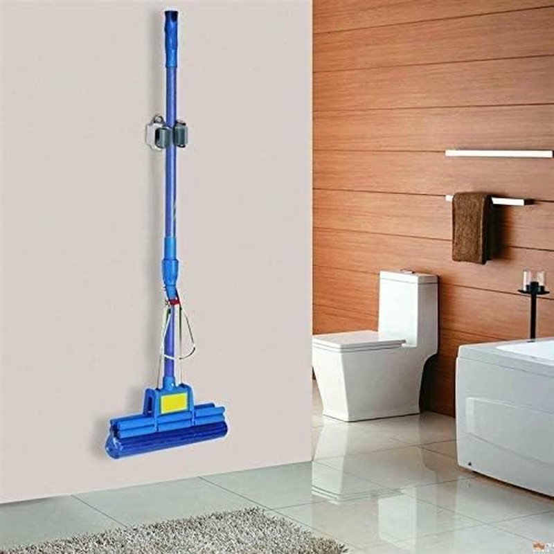 3-H Mop and Broom Holder Big Size Hanging 1 KG Extra,10 Pack Broom Hanger Wal... gallery