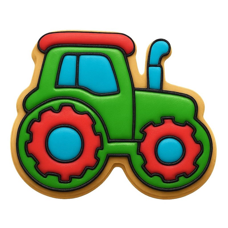 Four-Wheel Drive Tractor Cookie Cutter & Stamp, Fondant & Clay - 4x3.2 gallery