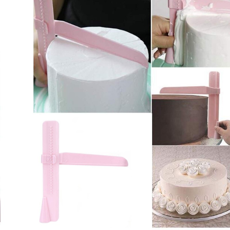 2Pcs/Set Adjustable Height Cream Scraper Small Cake Smoother Tool for Kitchen gallery