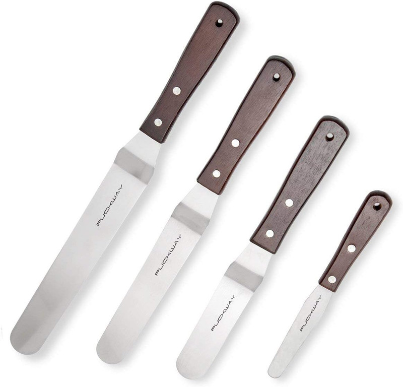 Offset Cake Icing Spatula Set of 4- Professional Stainless Steel Cake Decorating gallery