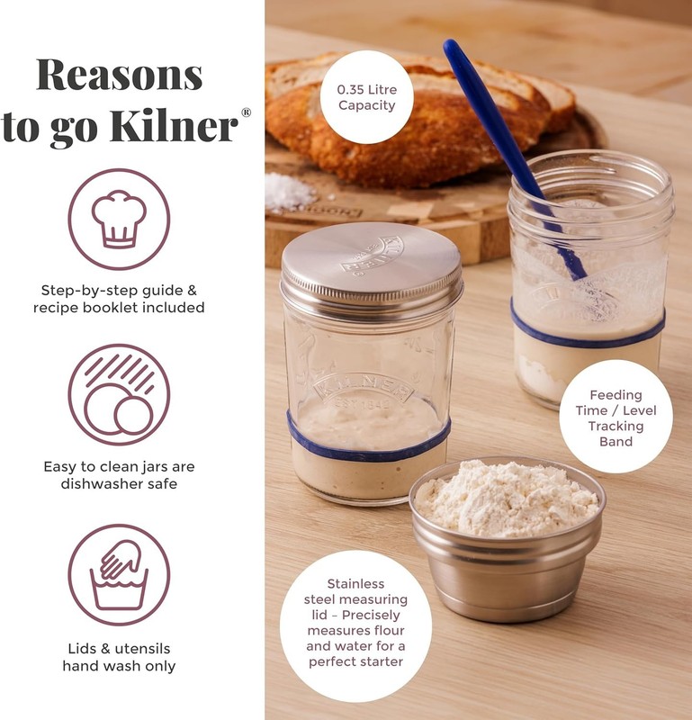 Sourdough Starter Kit Bread Making Set Jar Tools Fermentation Supplies gallery