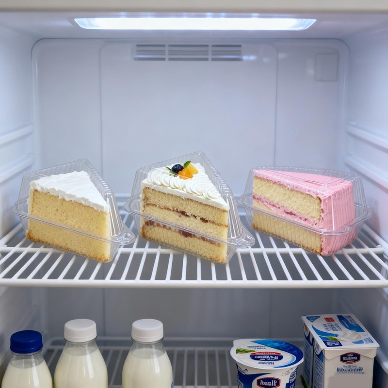 YOIYINI 100Pcs Cake Slice Containers,Pie 5.4x4.2x2.9 inches, clear gallery
