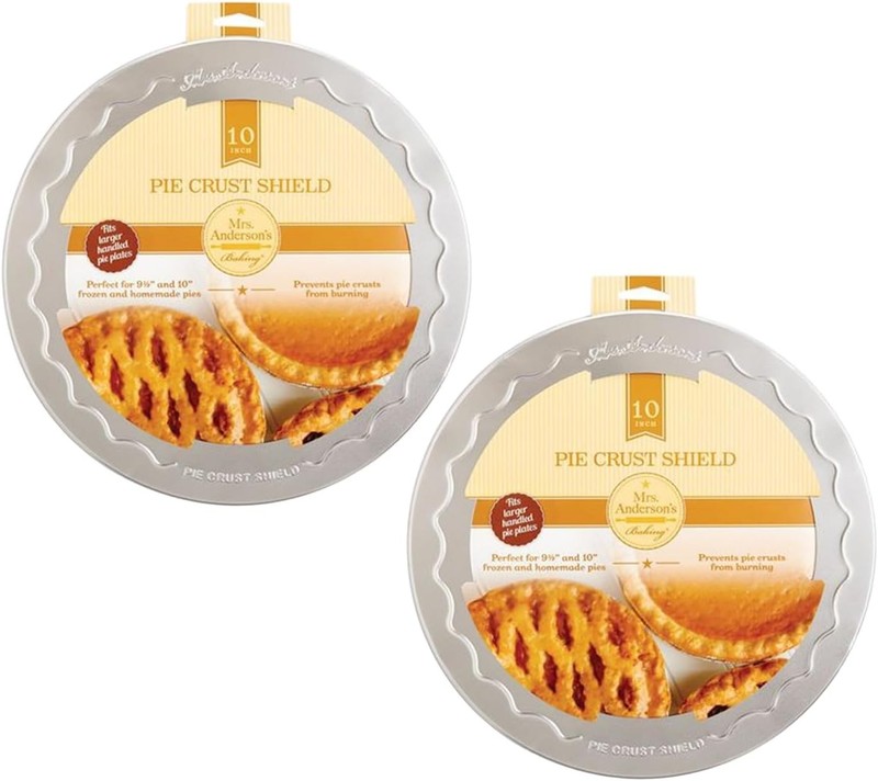 Pie Crust Protector Shield Set Of 2 Fits 9.5-Inch And 10-Inch Pie Plates