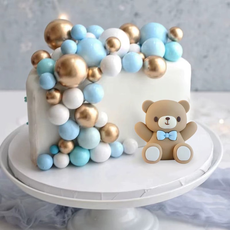 33PCS Bear Cake Toppers Balls Cake Decorations with Stars Clouds Cake gallery