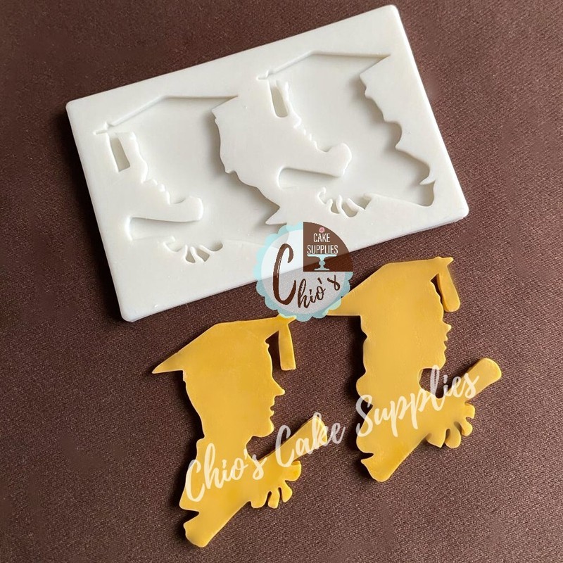 Graduated Girl & Boy Silicone Mold. Graduation Themed silicone mold. gallery