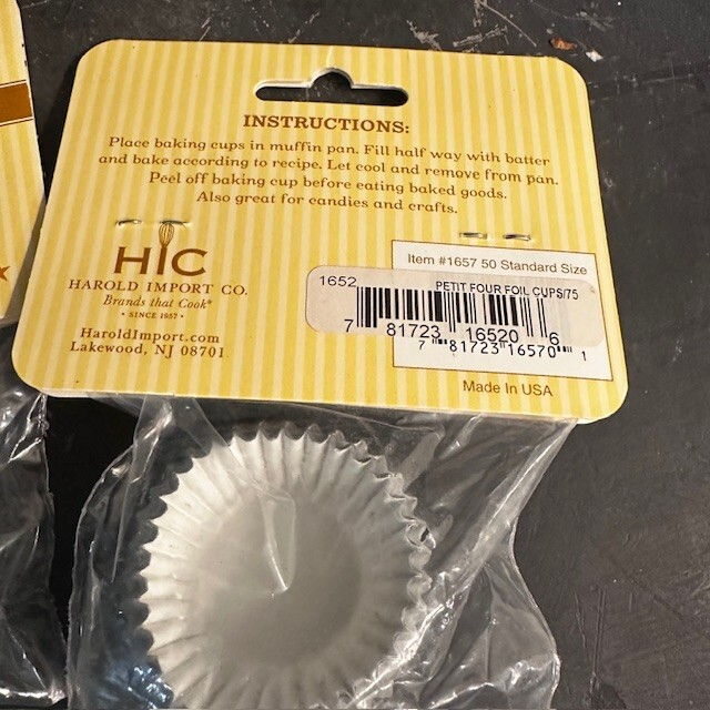 3 Pack Mrs Anderson S Mini Cupcake Muffin Liner Cups Silver 150 Count NEW gallery