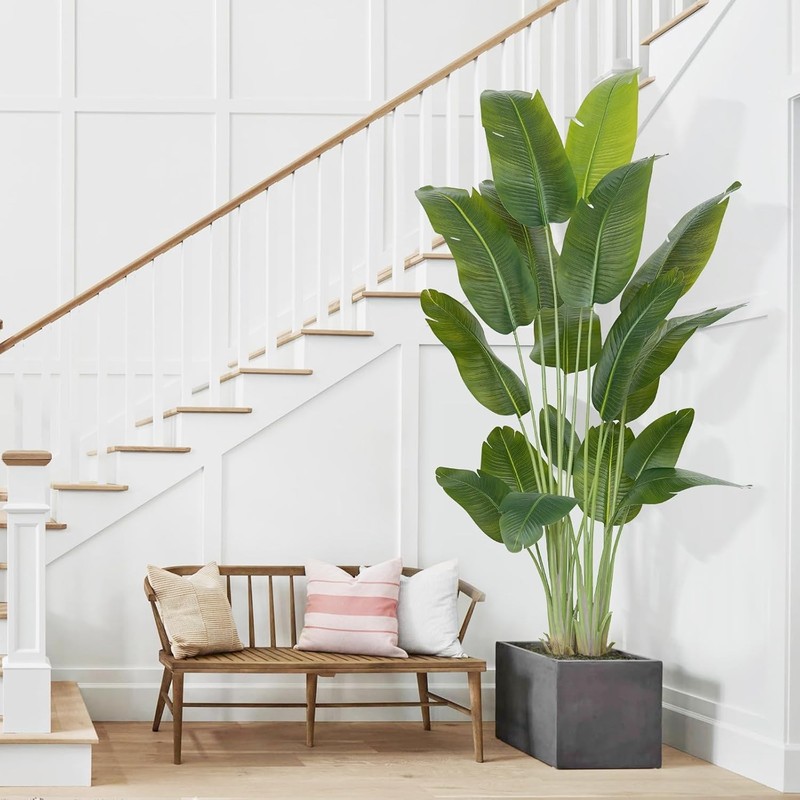 Artificial Bird of Paradise Plant 7.5Ft Fake Palm Tree gallery