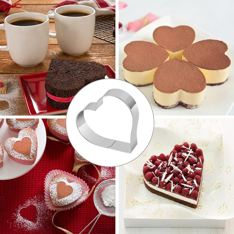 Heart Cookie Cutter Set - 6 Piece - 3 4/5", 3 1/5", 2 4/5", 2 3/5", 2 1/5", 1 4/ gallery
