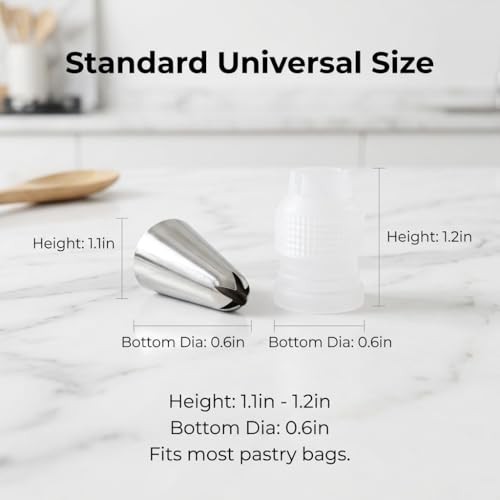24-Piece Piping Tips Set, Seamless Stainless Steel Cake Decorating Kit, Tips gallery