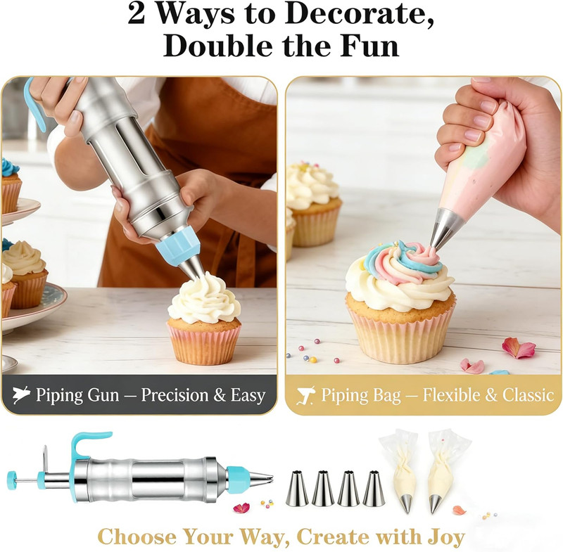 209 PCS Cake Decorating Kit with Dessert Decorating Syringe Set,Baking Supplies- gallery