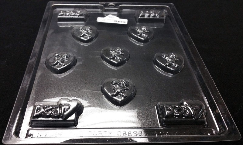 Valentine's Bite-Sized Assortment Chocolate Plastic Candy Soap Mold LOP V-9 gallery