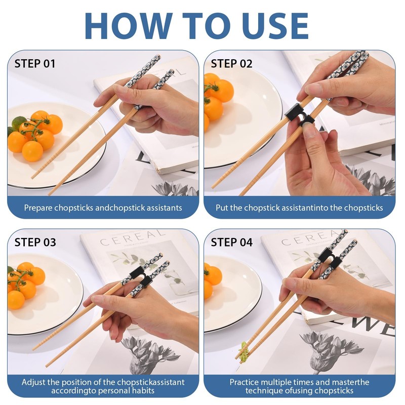 5 Pairs Reusable Learning Chopsticks, Children And Adults Training Chopsticks... gallery