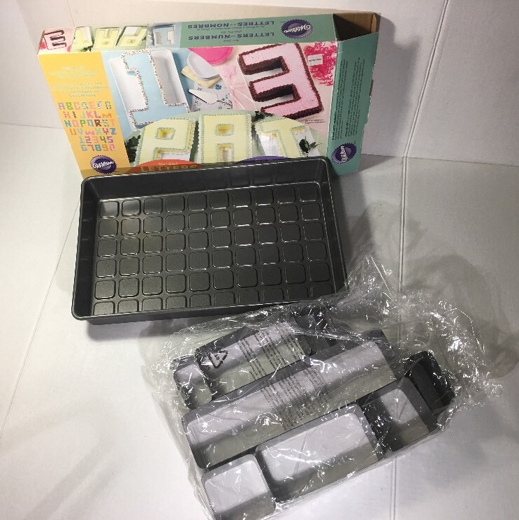 Wilton Alphabet & Numbers Cake Pan Mold Full Set 9 pcs Slightly Used gallery