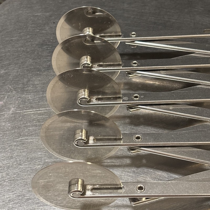 Stainless Steel Dough Divider 5-Wheel Adjustable 2 1/8” Wheels Pastry Cutter gallery