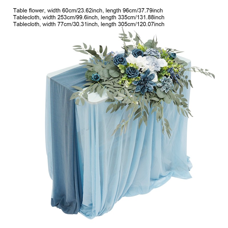 Artificial Flower Decoration Floral Arrangement for Wedding Table Blue