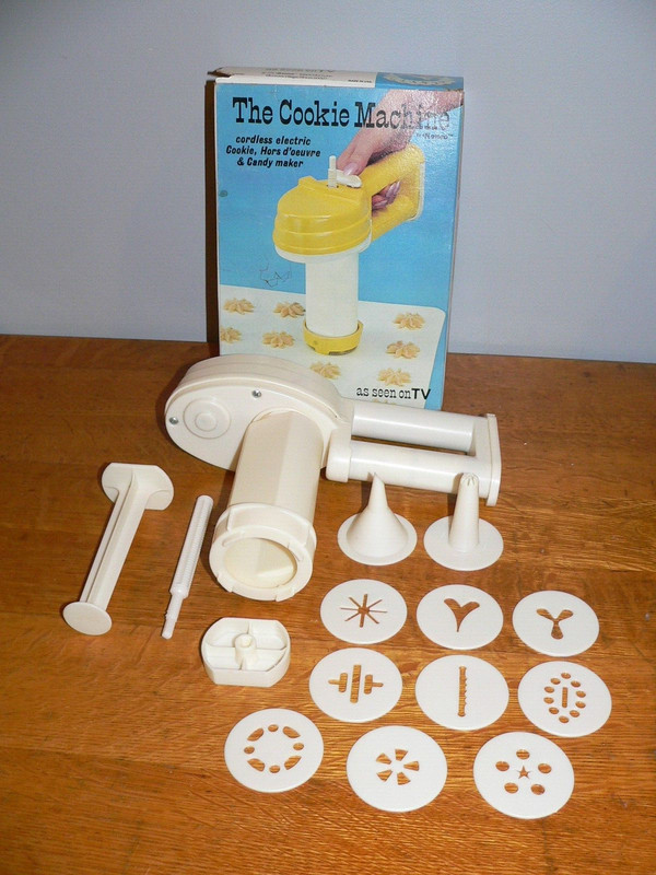 Vintage The Cookie Machine No. 1090 Cordless Press by Ronco w/Box & Instructions