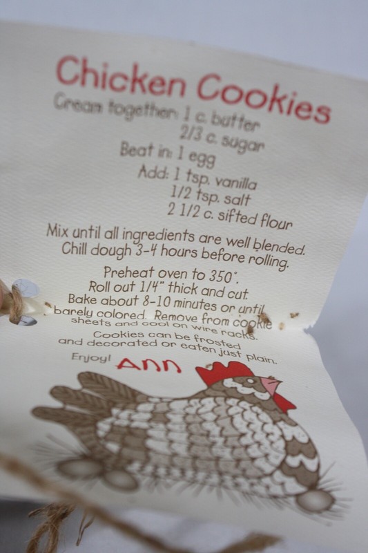 ANN CLARK LTD TIN HANDLED CHICKEN SHAPED COOKIE CUTTER + RECIPE NEW WITH TAGS gallery