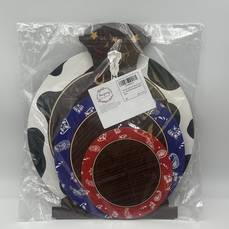 Western Cupcake Holder 3-Tier Cowboy Theme Cardboard Cupcake Stand Dessert To…