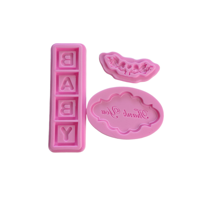 Muyulin Pink Baby Shower Fondant Molds (3 Pack)