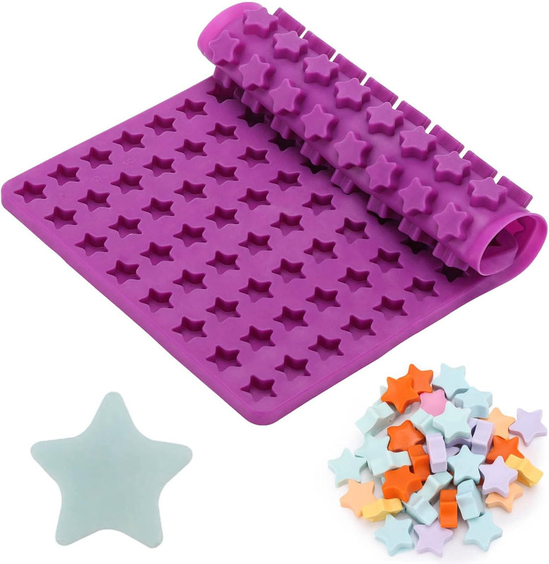112 Cavity Mini Star Silicone Molds Fun Shaped Chocolate Molds for Homemade Dog