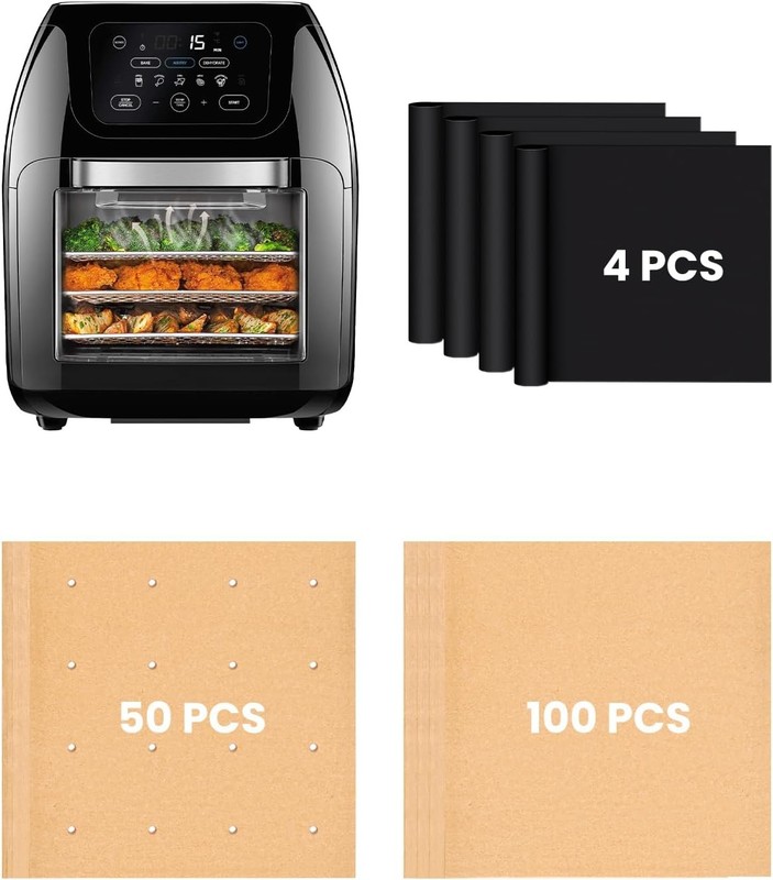 154PCs Air Fryer Liners patible with CHEFMAN Multifunctal Digital