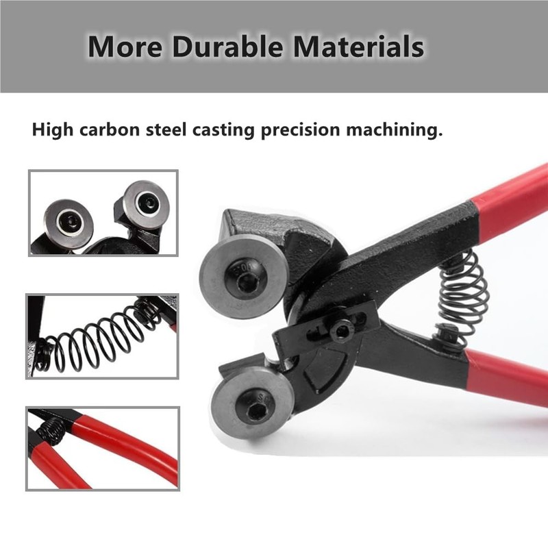Sclwlkeyxgs 8" Heavy Duty Wheeled Glass Mosaic & Ceramic Tile Nipper Cutter Plie gallery