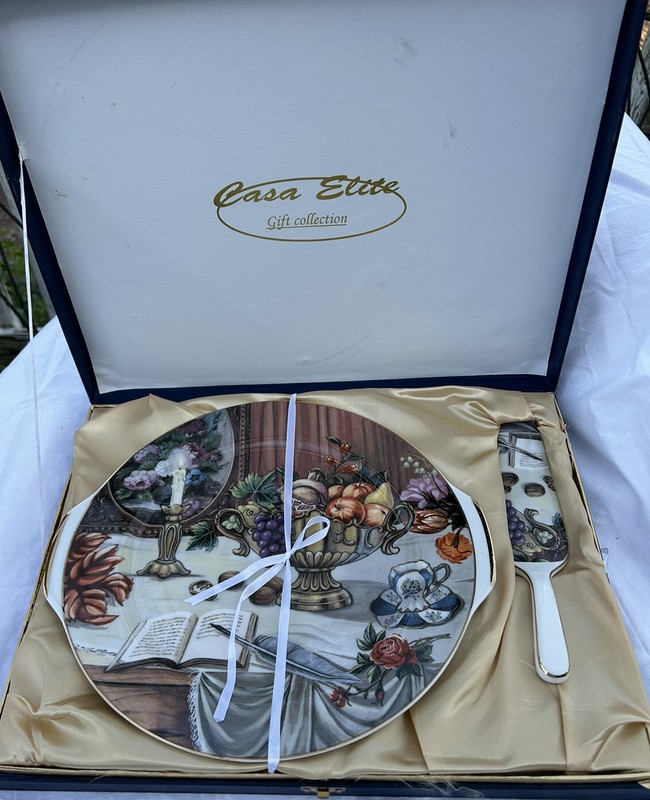 T Limoges Casa Elite Porcelain Serving Platter tray & server fruit design 13"