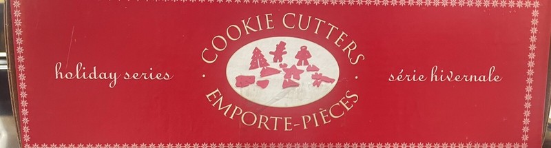 Christmas Cookie Cutter Set Reindeer Angel Bell Tree Snowman Nordic Ware 3D gallery