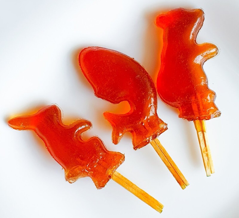 RUSSIAN VINTAGE USSR CAST IRON CANDY LOLLIPOP MOLD FORM BUNNY, PENGUIN, ROOSTER gallery