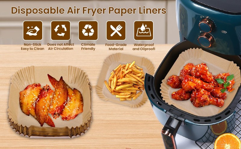 Air Fryer liners,100 PCS Air Fryer Paper Liners Disposable, Parchment gallery