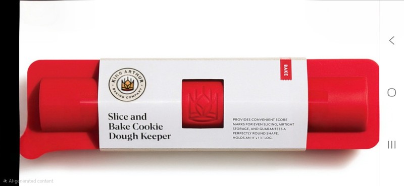 King Arthur Baking Slice and Bake Cookie Dough Keeper NWT storage red kitchen