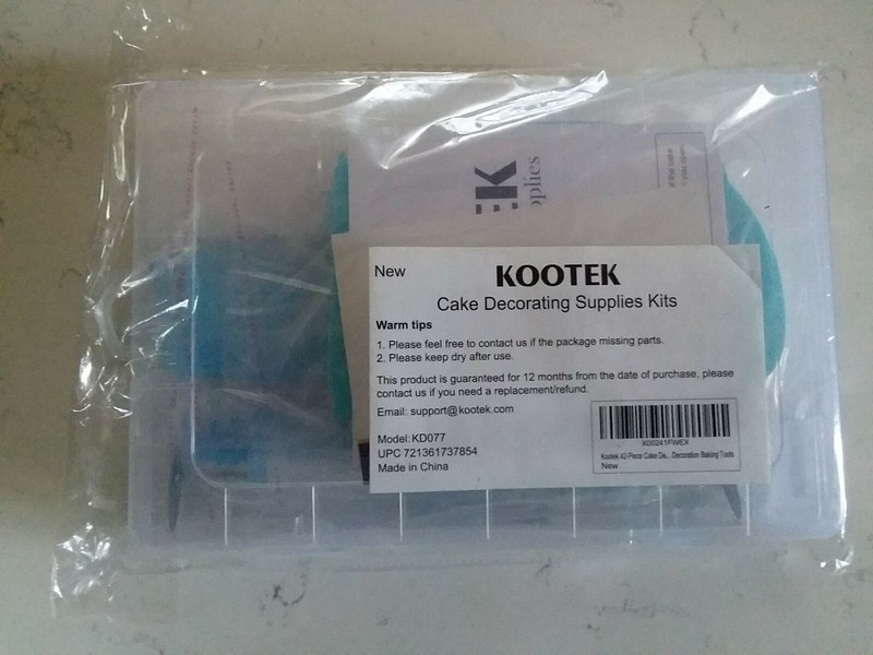 Kootek 42-Piece Cake Decorating Kit. Comes with Tips, Pastry Bags, combs & more.